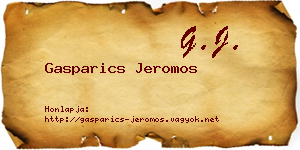 Gasparics Jeromos névjegykártya